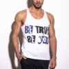 Camiseta de tirantes Blanco "Be True", Kings Of Fashion