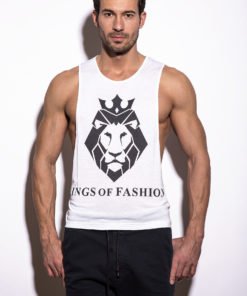 Camiseta de tirantes Blanco "Lion", Kings Of Fashion