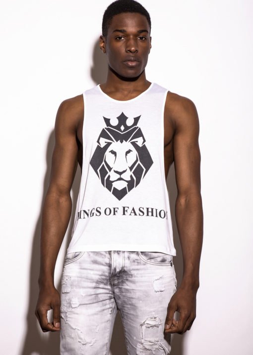 Tank Top White "Lion", Kings Of Fashion
