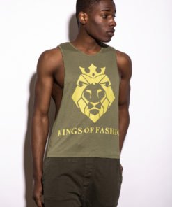 Camiseta de tirantes Oliva "Lion", Kings Of Fashion