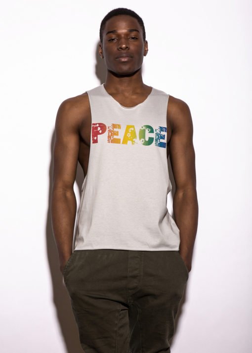 Camiseta de tirantes Gris "Peace"