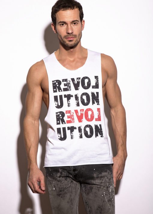 Camiseta de tirantes Blanco "Revolution", Kings Of Fashion